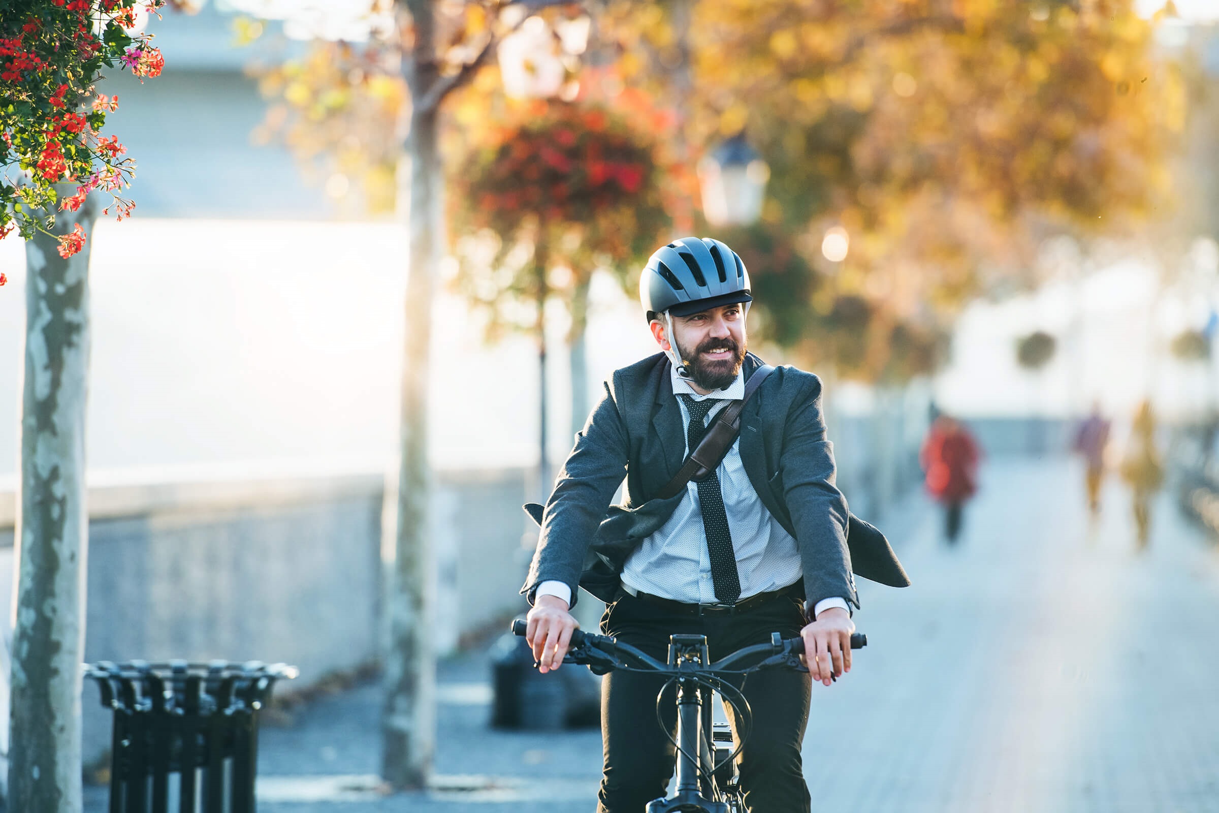 Man cycling